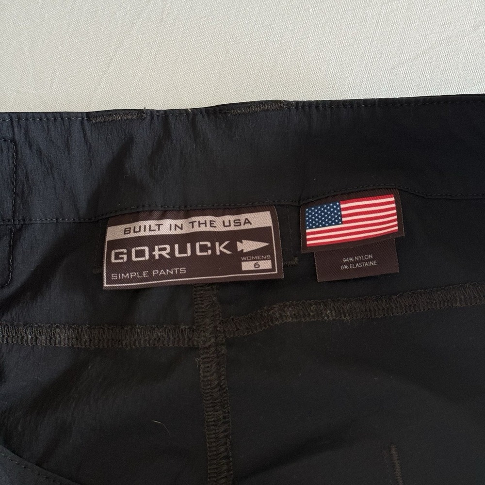 Goruck Simple Pants Womens 6 Tough Dry Lightweight Outdoor Hiking USA Made Black - Picture 8 of 13